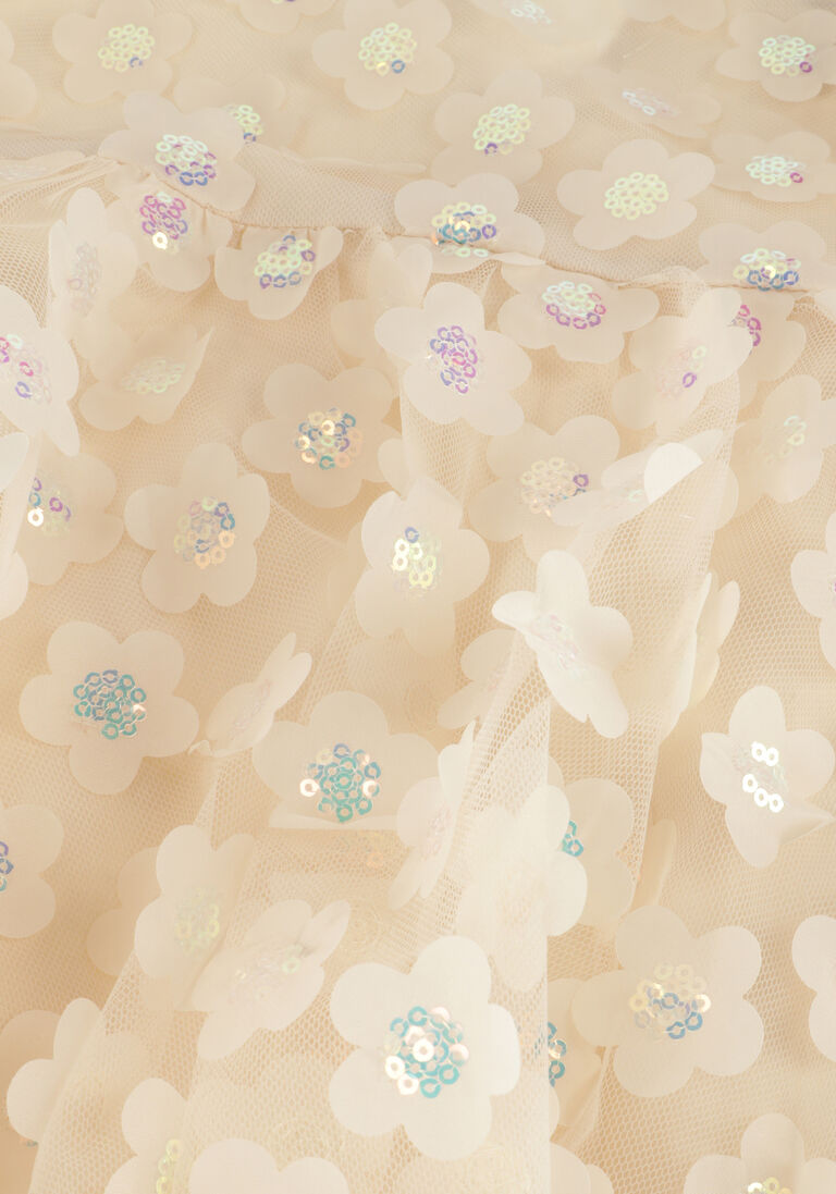 KONGES SLOJD beige konges slojd mini jurk fleur dress
