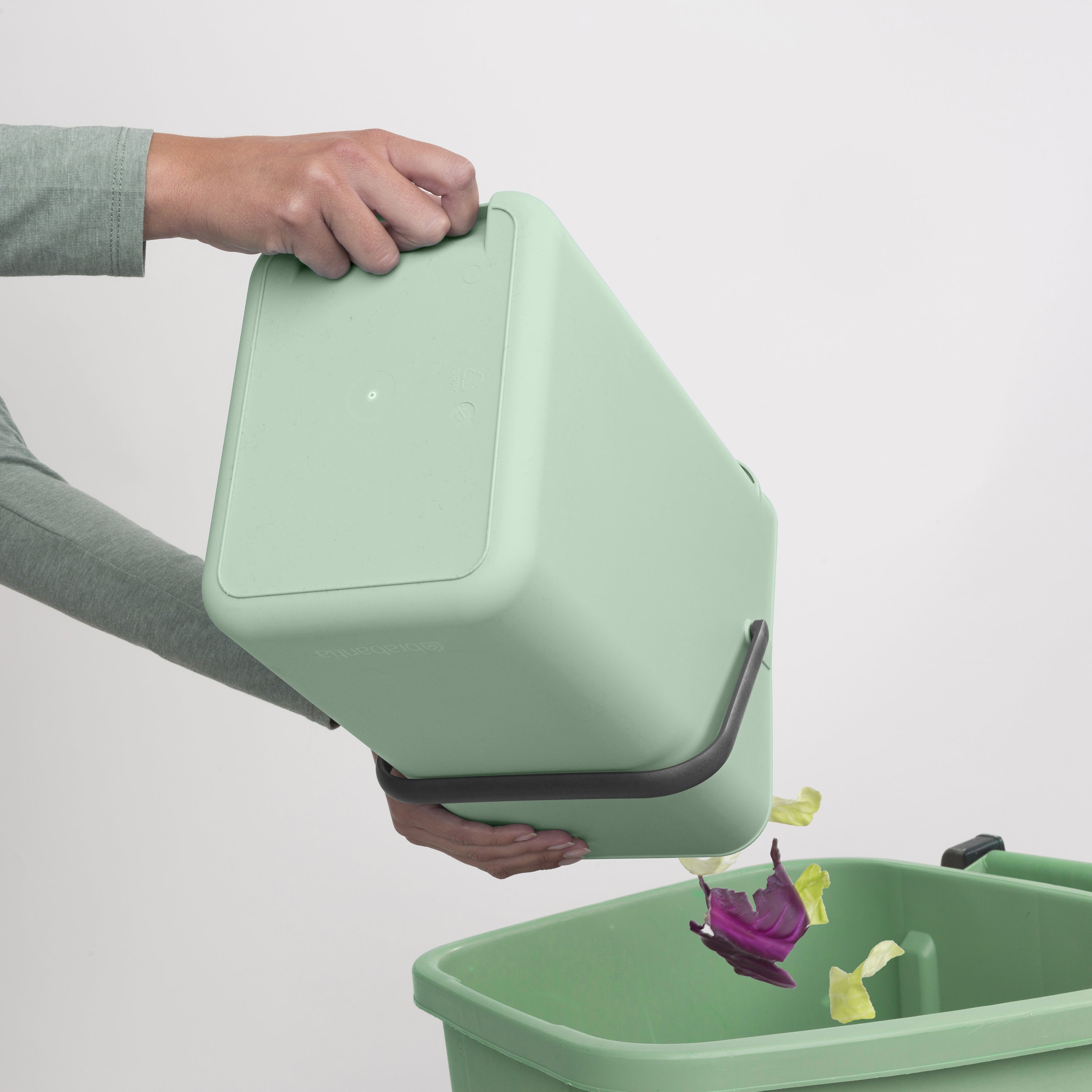 Brabantia Sort & Go Afvalemmer / Opberger 12 L - Mintgroen
