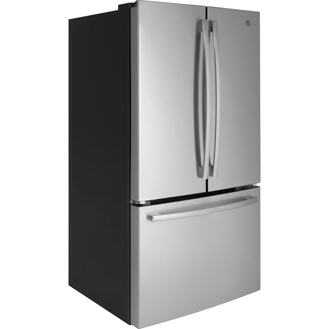 Refrigerador GE de 27 pés cúbicos com portas francesas e máquina de gelo (aço inoxidável resistente a impressões digitais) ENERGY STAR