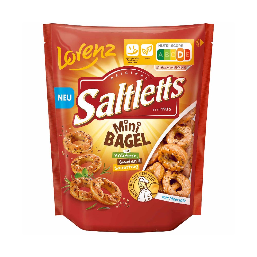 Lorenz Saltletts Mini Bagel mit Kräutern Saaten und Sauerteig 100g MHD:28.12.24