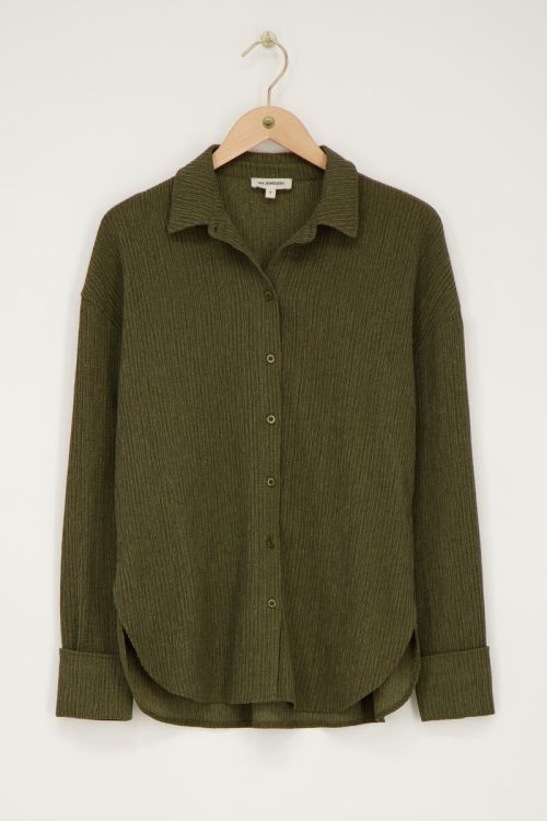 Groene oversized blouse met knopen