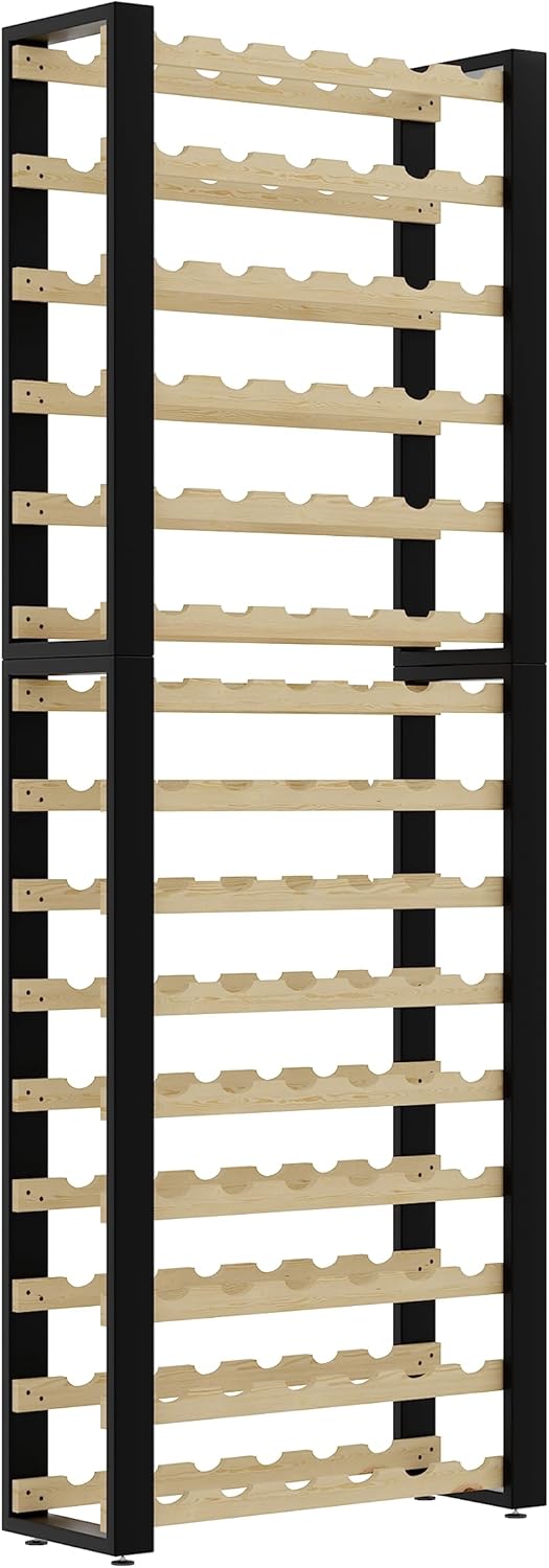 Lenmar Serie RW Weinregal aus Holz für Flaschen, LOFT, Flaschen, Wein, Flaschenregal, Kellerregal, Regale, Flaschenhalter, Weinständer … (LOFT 90, 204 x 74 x 27, 90 Flaschen)