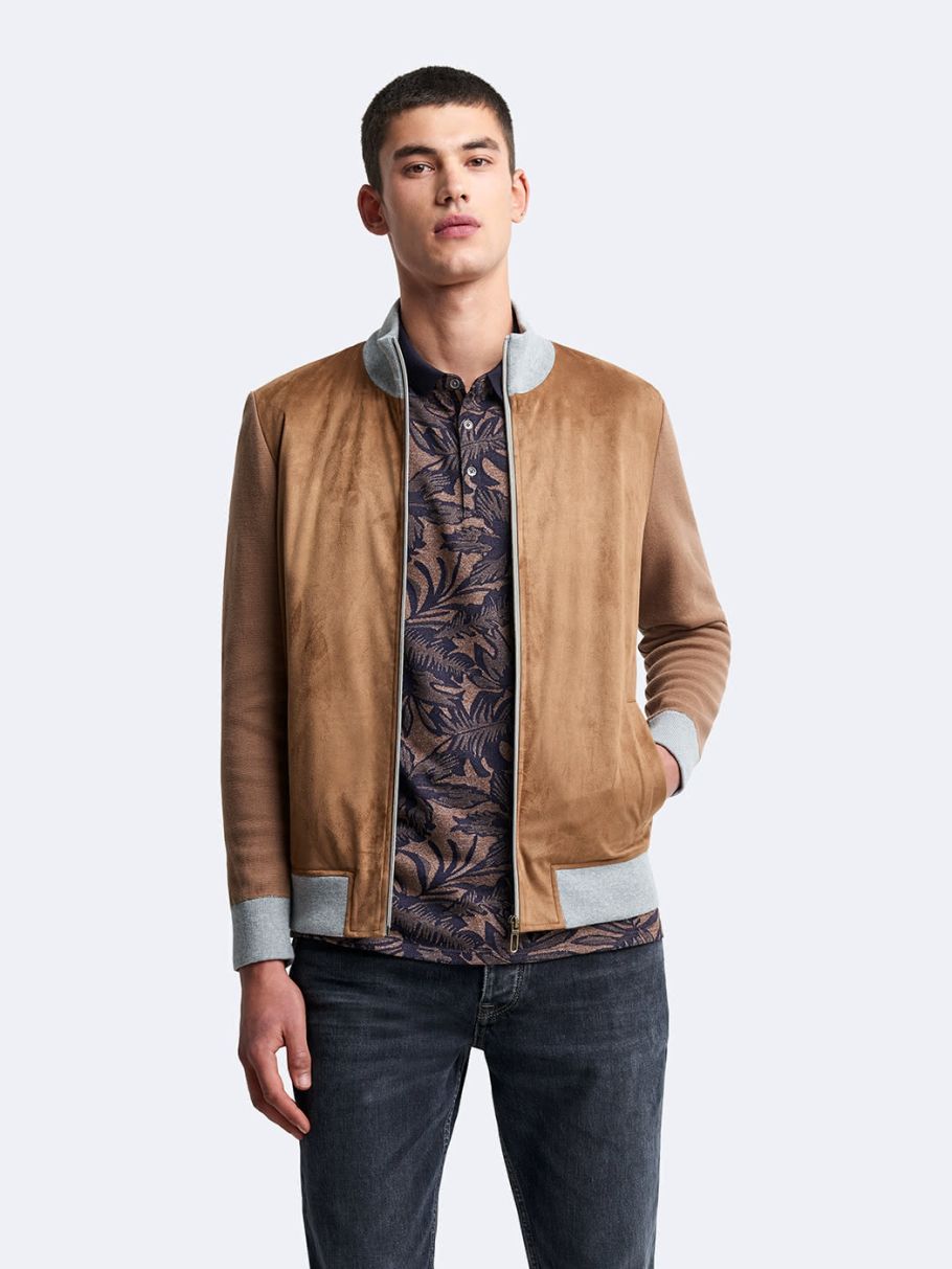 Cardigan col montant en coton