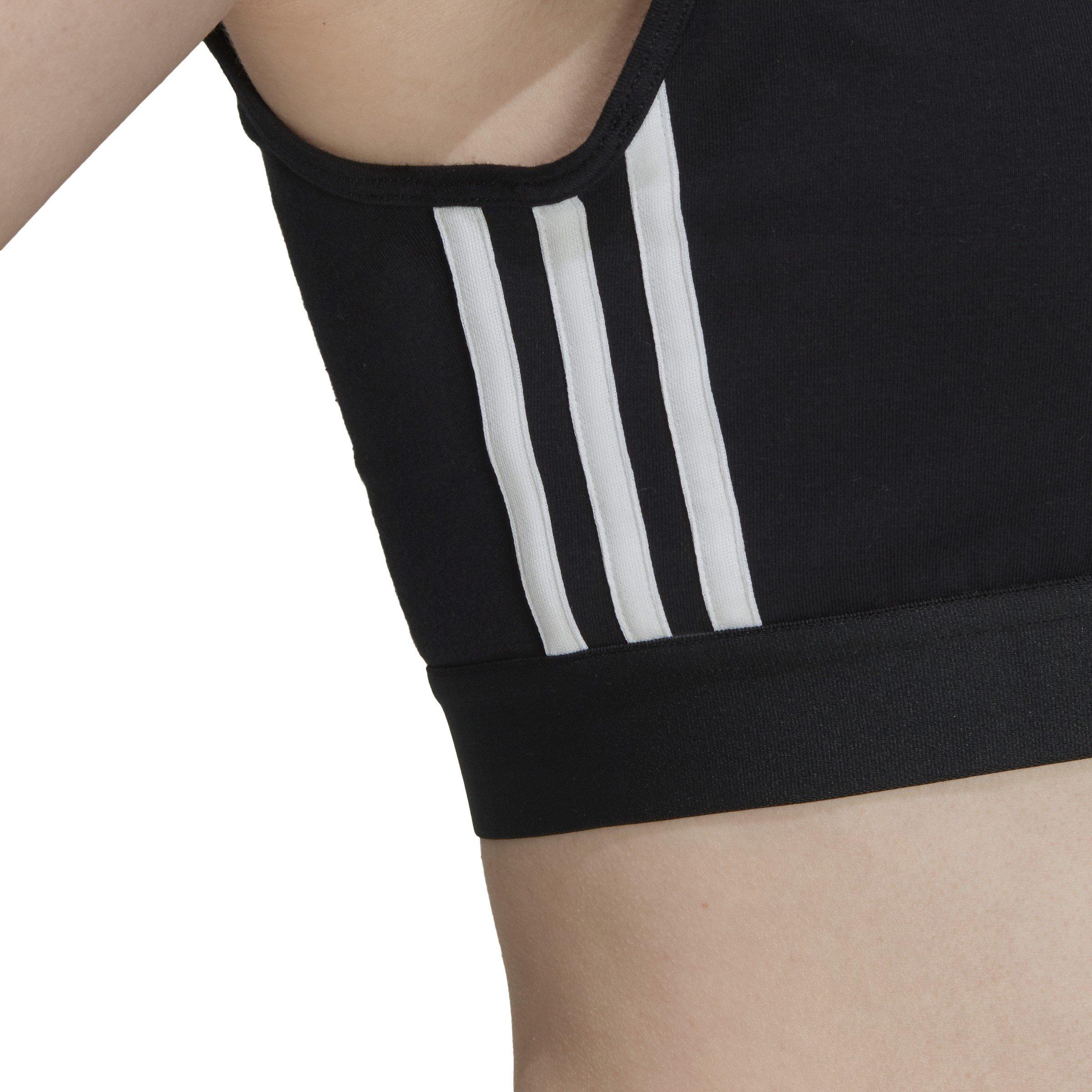 adidas Essentials 3 Stripes Crop Top With Removable Pads