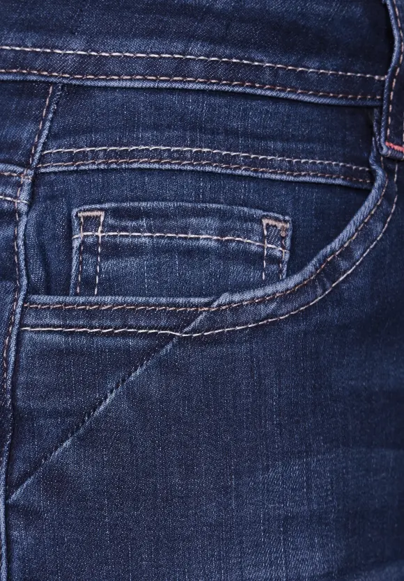 Slim Fit Jeans - mid blue used wash