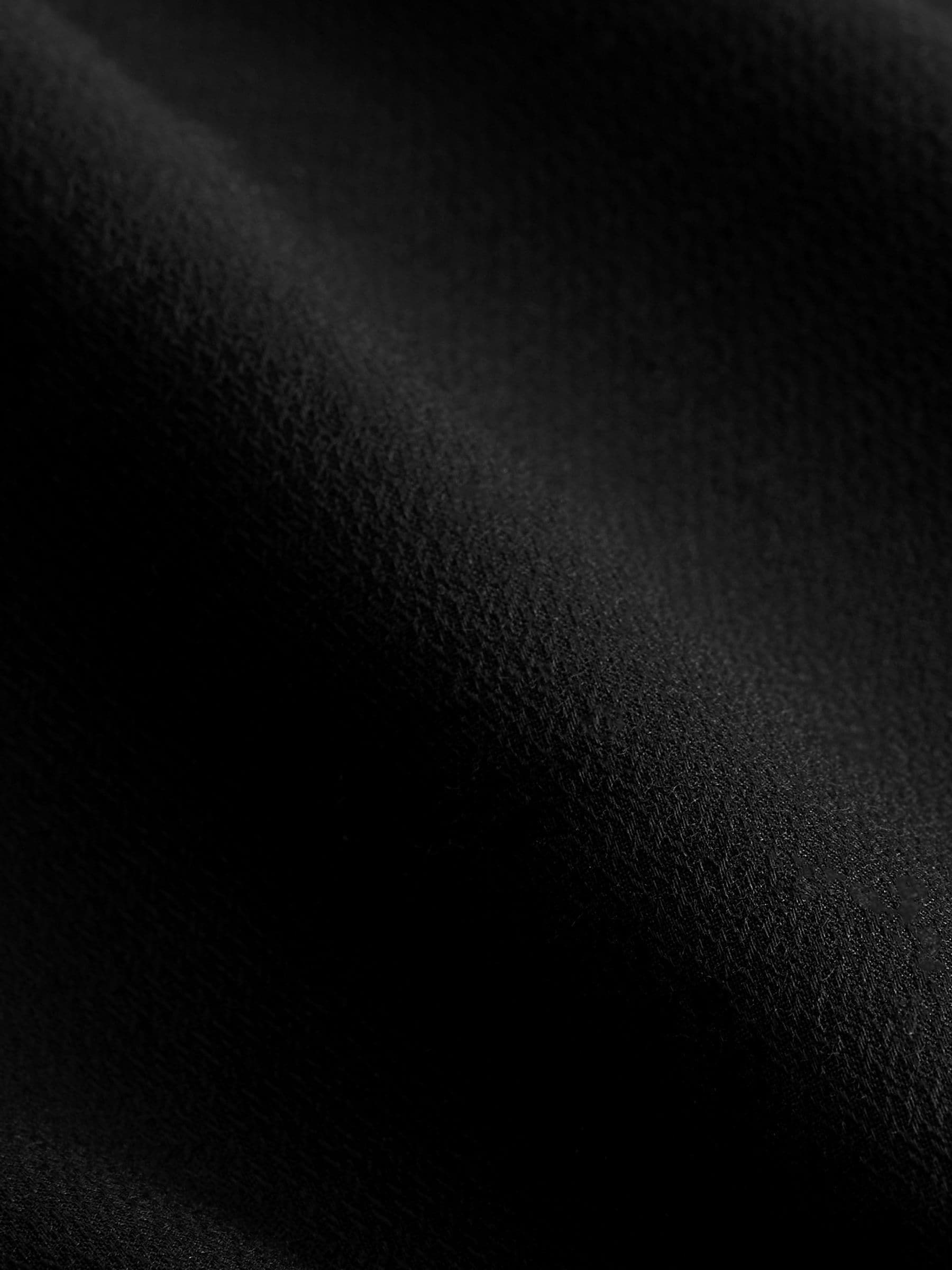 Zwart - Slim Fit - Onderhoudsvriendelijk, getextureerd, slim fit overhemd met enkele manchet