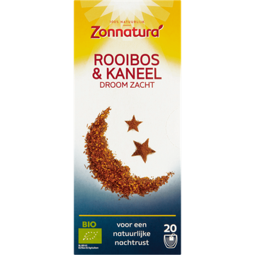 Zonnatura Bio Rooibos & Kaneel Droom Zacht 20 Stuks 36 g