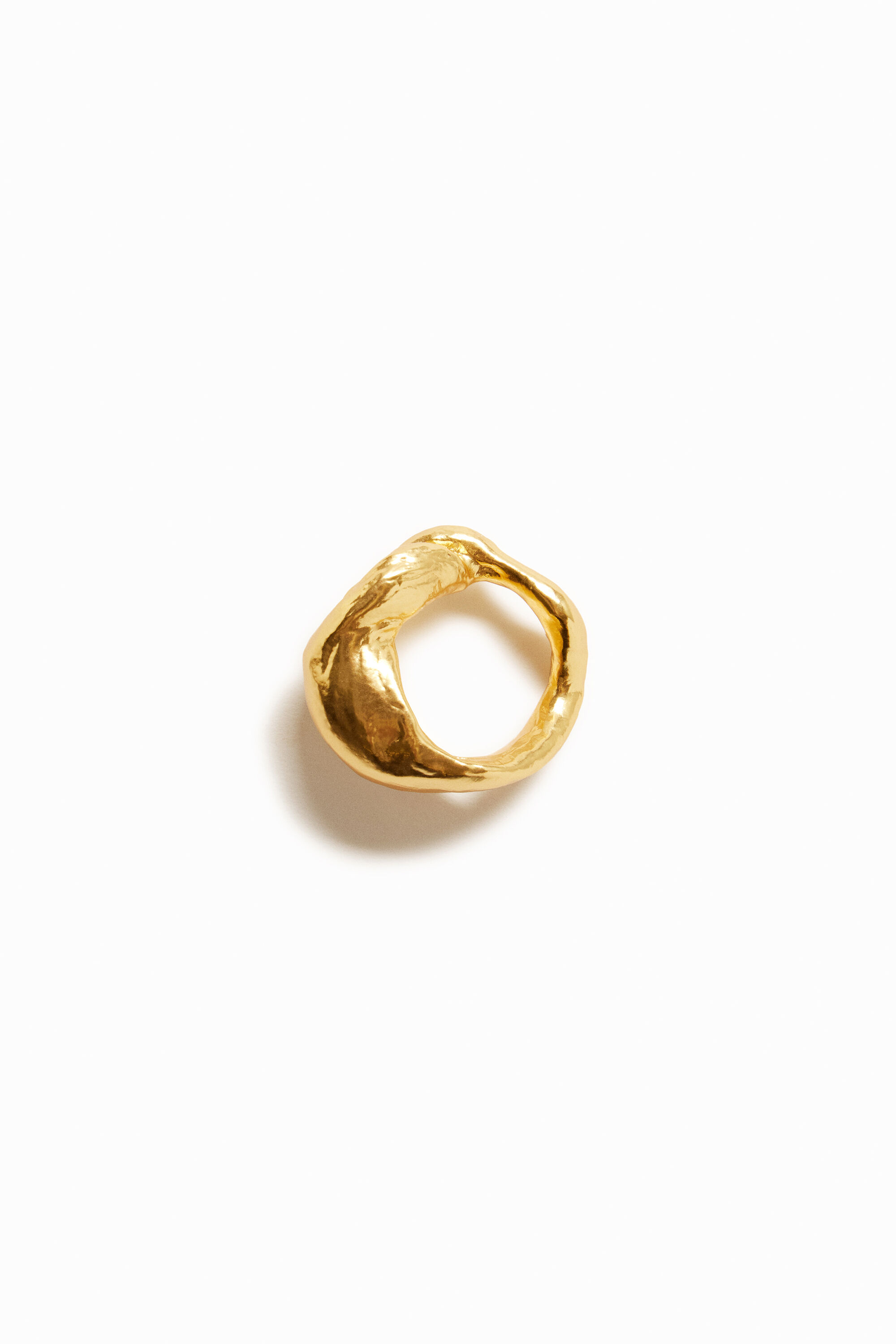 Bague formes organiques plaquée or Zalio