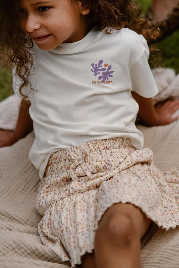 DAILY7 zand daily7 minirok skirt structure mille fleur