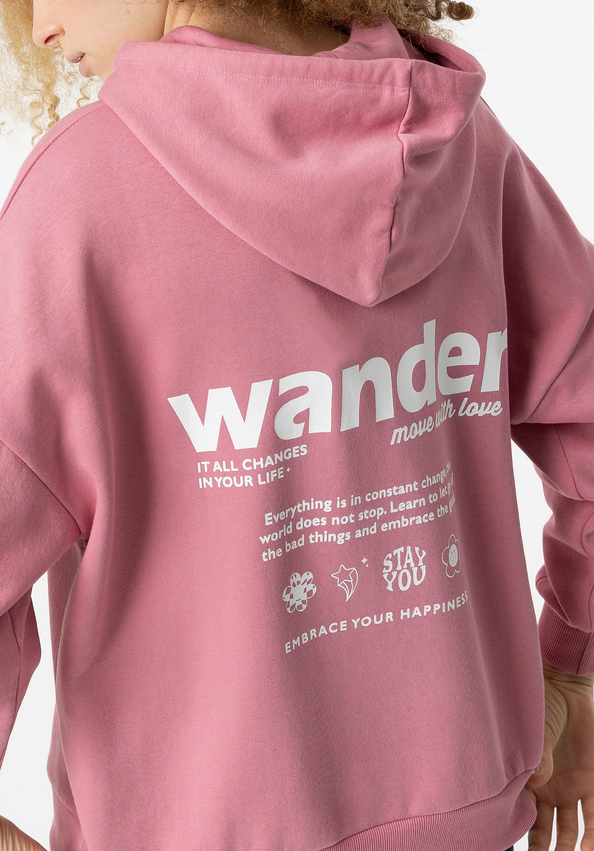 Hoodie com Texto nas Costas