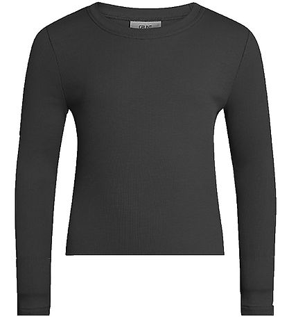 Grønt Bluse - Tio - Rib - Sort