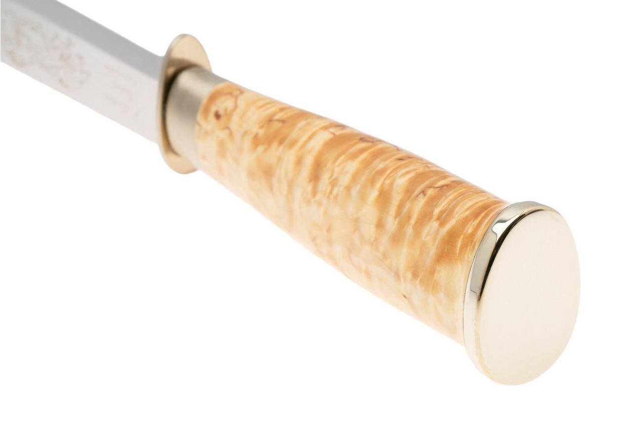 Marttiini Lapp 235010 Stainless, Curly Birch, vaststaand mes