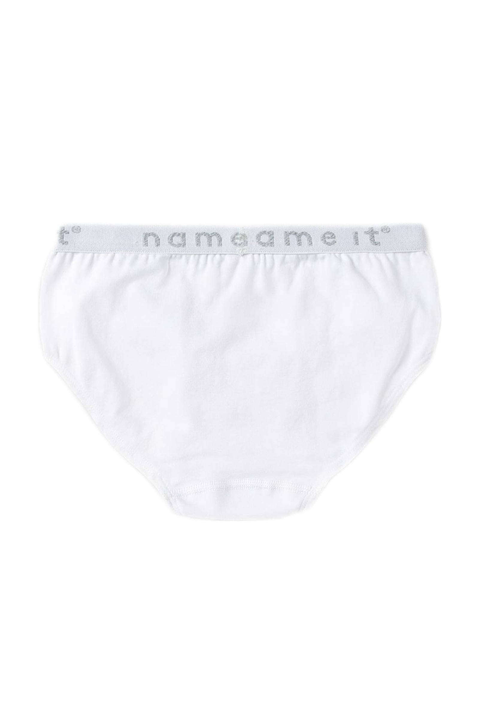 NAME IT slip - set van 3 wit/zwart