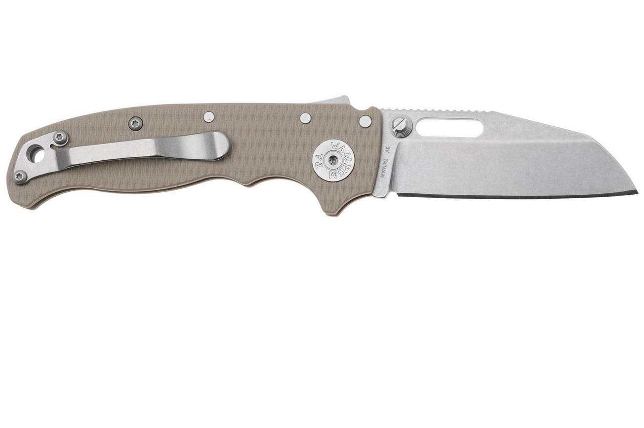 Demko Knives AD20.5 Shark-Lock CPM 3V Shark Foot AD205-3V-SFCT Coyote G10, zakmes