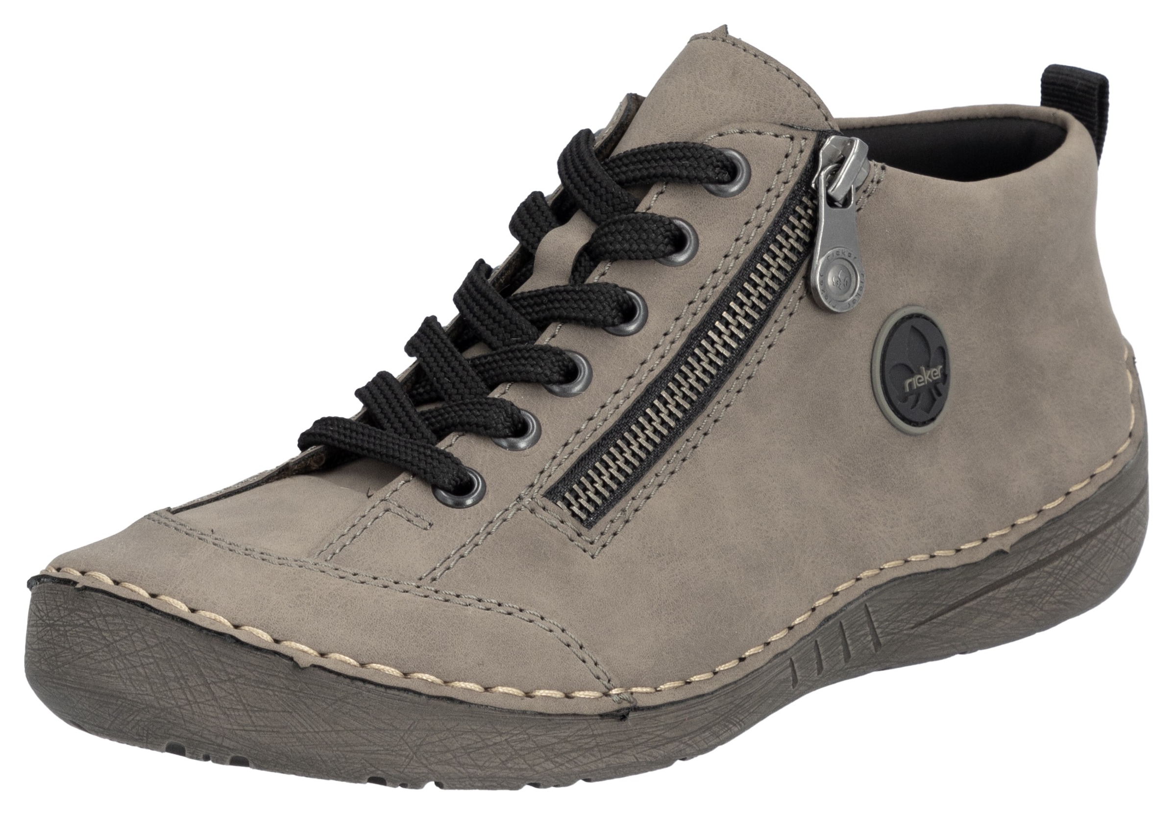 Rieker Schnürboots  Sneaker, Schnürschuh, Outdoorschuh mit Reissverschluss