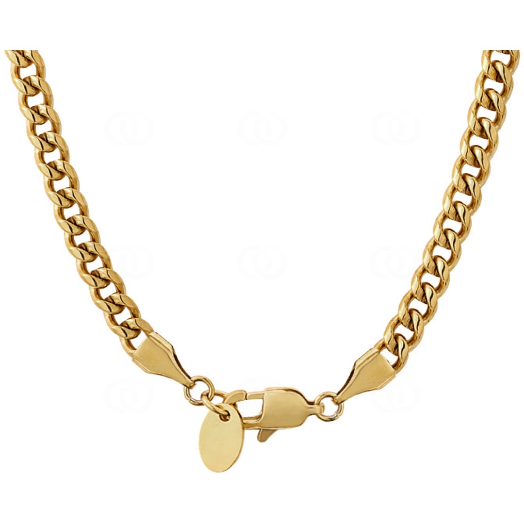 4mm Cuban Link Panzerkette vergoldet