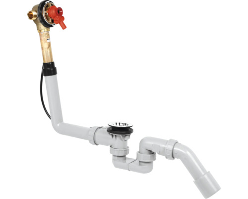 Exafill afvoer- en overloopgarnituur basisset hansgrohe met baduitloop 58125180