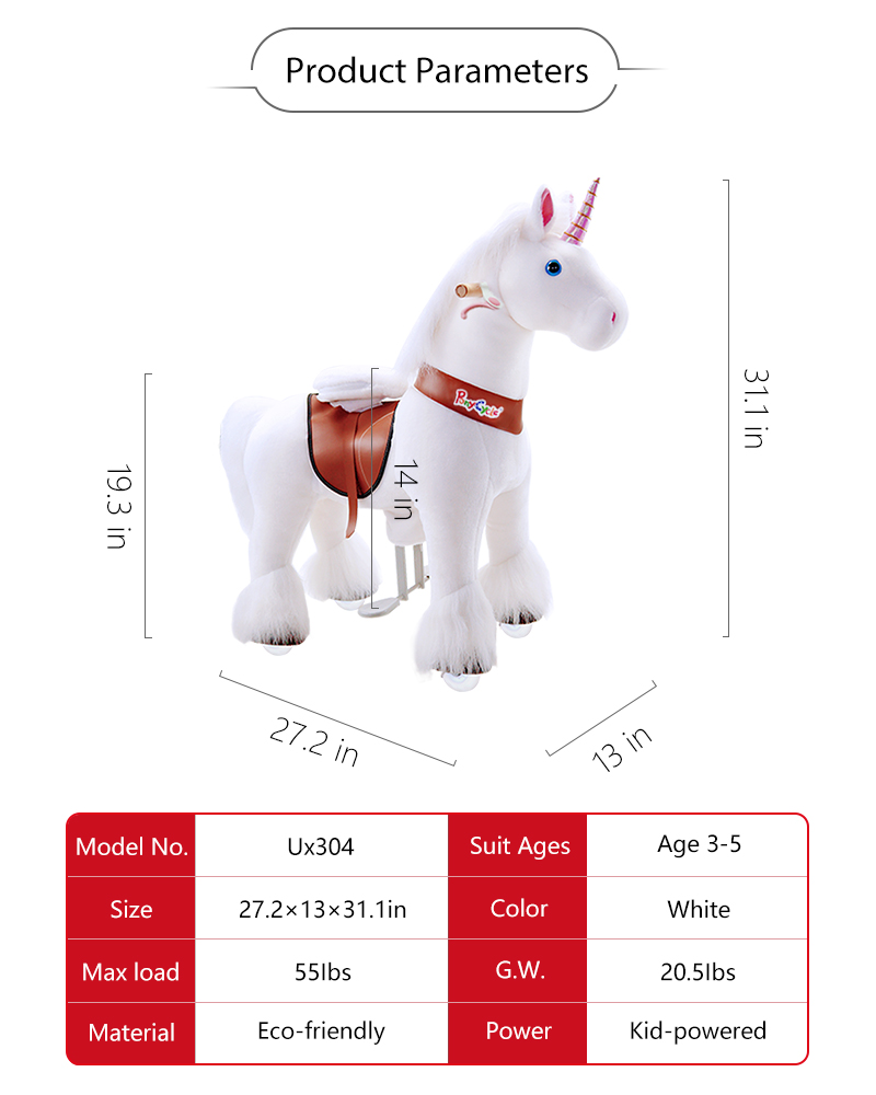 Licorne blanche à monter petit modèle pour 3 à 5 ans