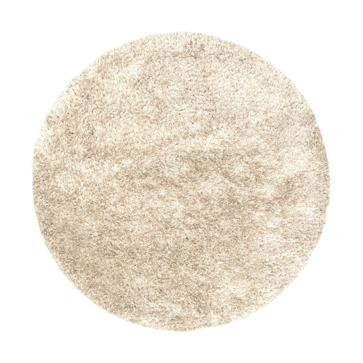 Rond shaggy vloerkleed - Grace Wit | Vol vloerkleed!