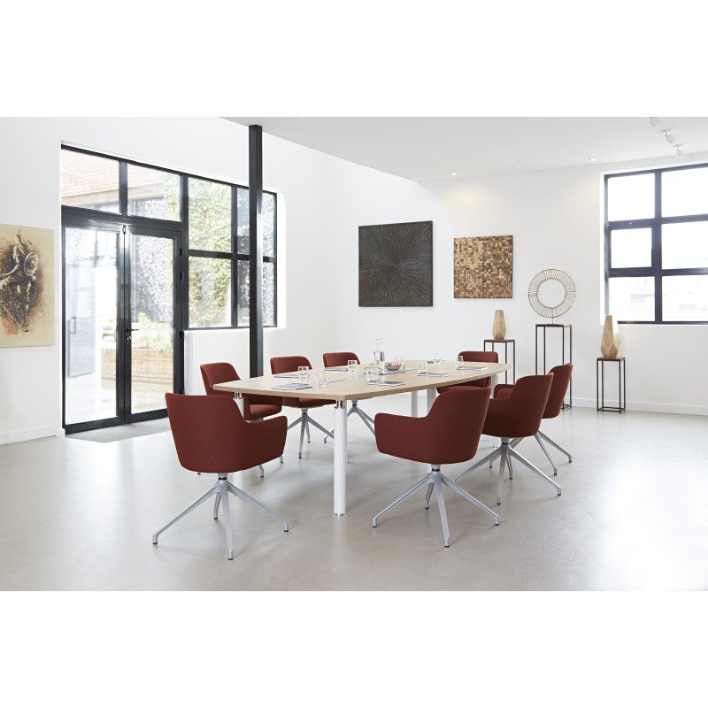 Table de réunion modulable piètement métal Belem