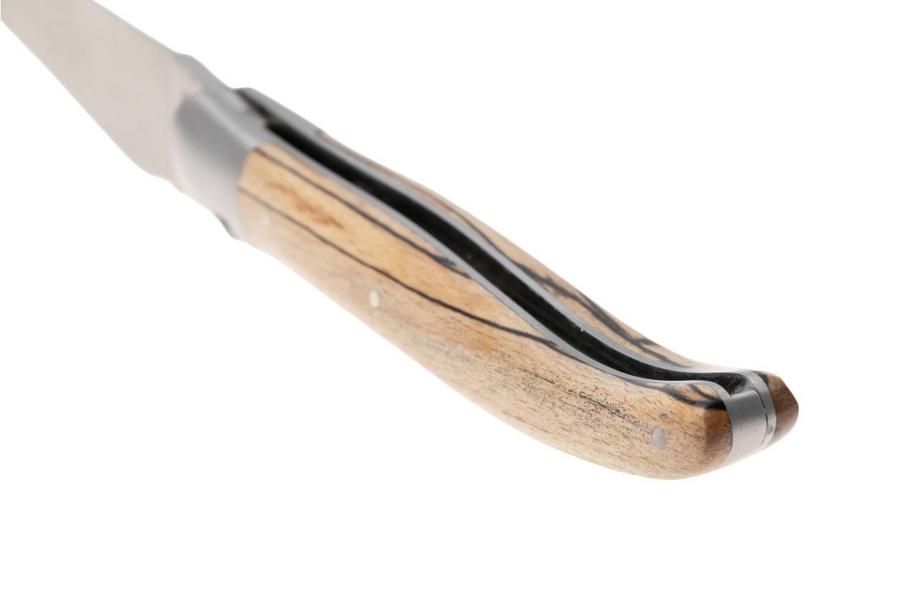 Laguiole en Aubrac Spalted Beechwood, Matt Bolster, zakmes, 12 cm