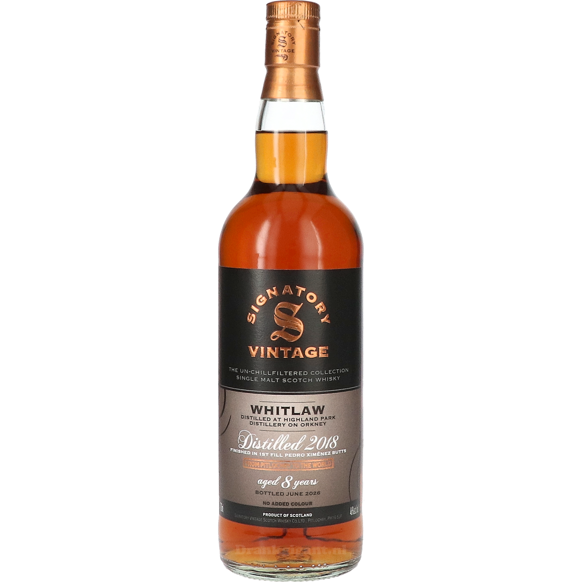 Whitlaw 8 Years 2018 Signatory Unchill 70 cl