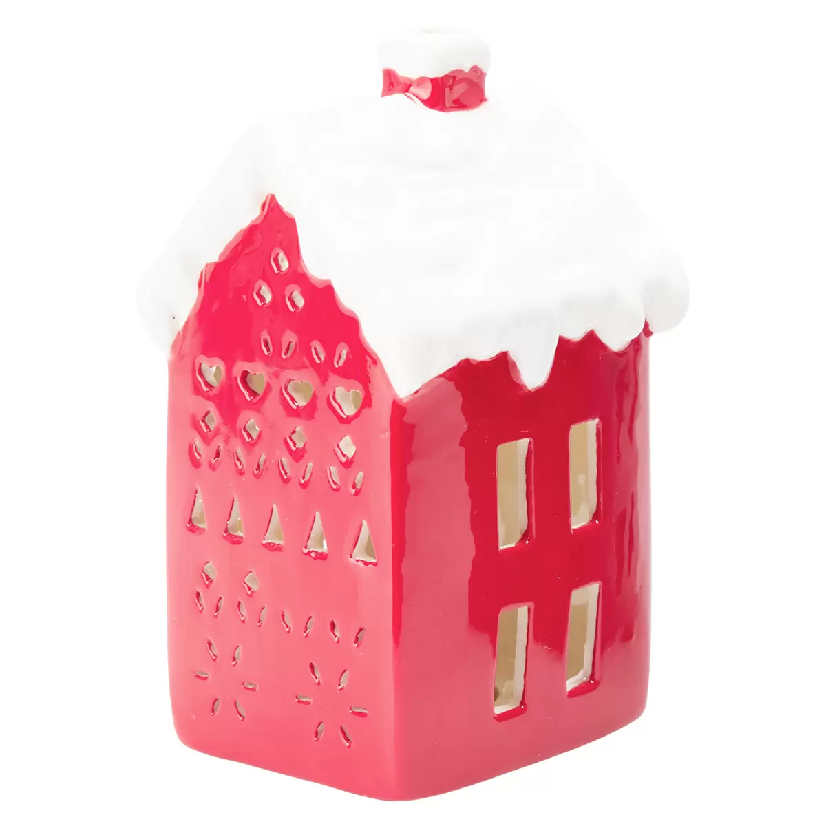 LED Haus Porzellan grün,rot