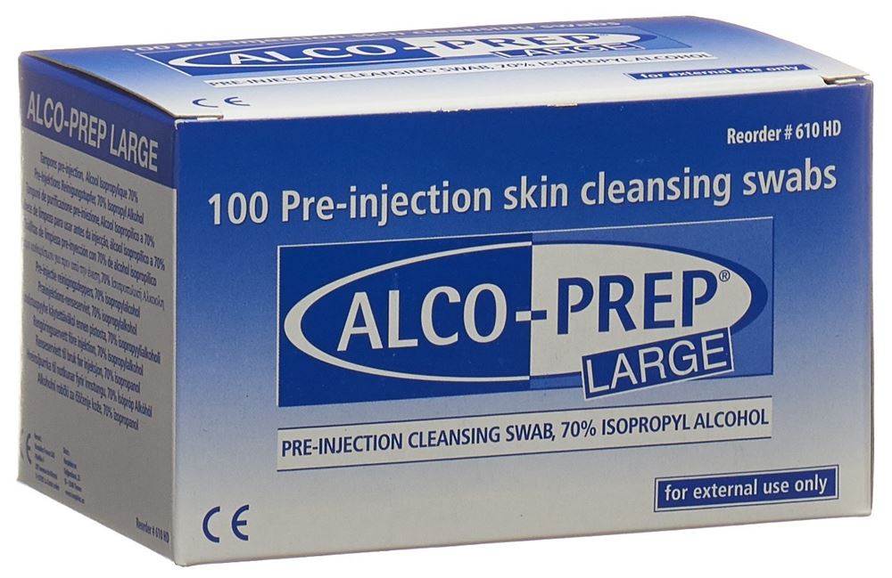 ALCO-PREP Pre-injektions Reinigungstupfer<br>100 Stück, GrL