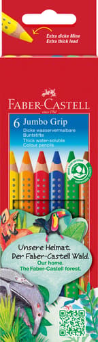 Faber-Castell Buntstift Jumbo Grip 6er Kartonetui