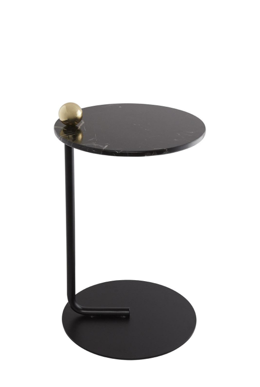 AYTM Castellum bijzettafel Ø40 Black/marmer