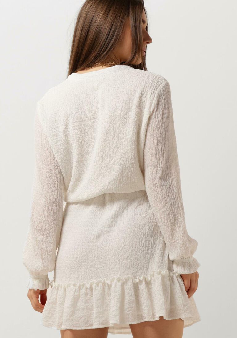 ALIX THE LABEL ecru alix the label mini jurk ladies woven structured chiffon dress