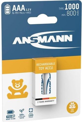 Ansmann - 1311-0029 - Oplaadbare Batterijen - 800 mAh - 2 Stuks