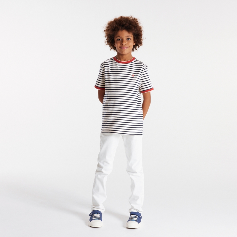 T-shirt marinière bleu garçon