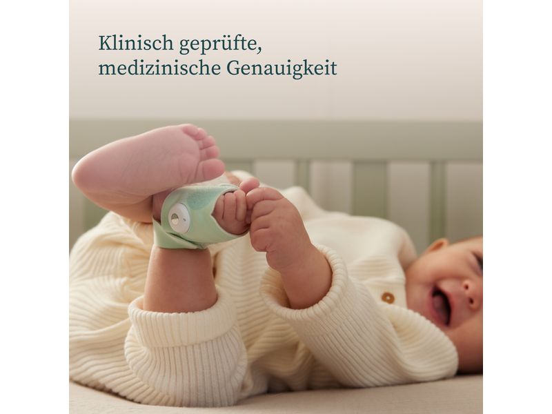 Owlet Babyphone Dream Sock Edelrosa Medizinisch geprüftes Babyphone mit Echtzeitmessungen und Gesundheitsmeldungen