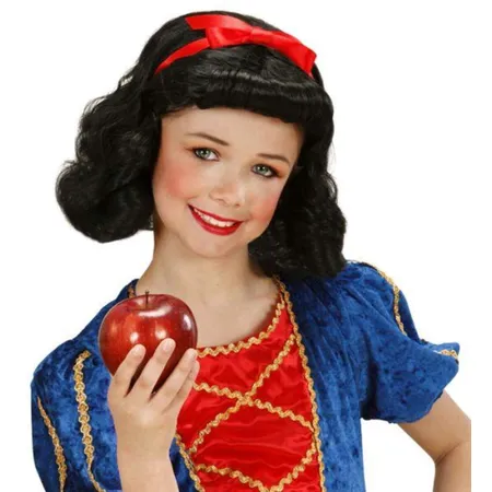 Widmann Perücke Märchenprinzessin, schwarz
