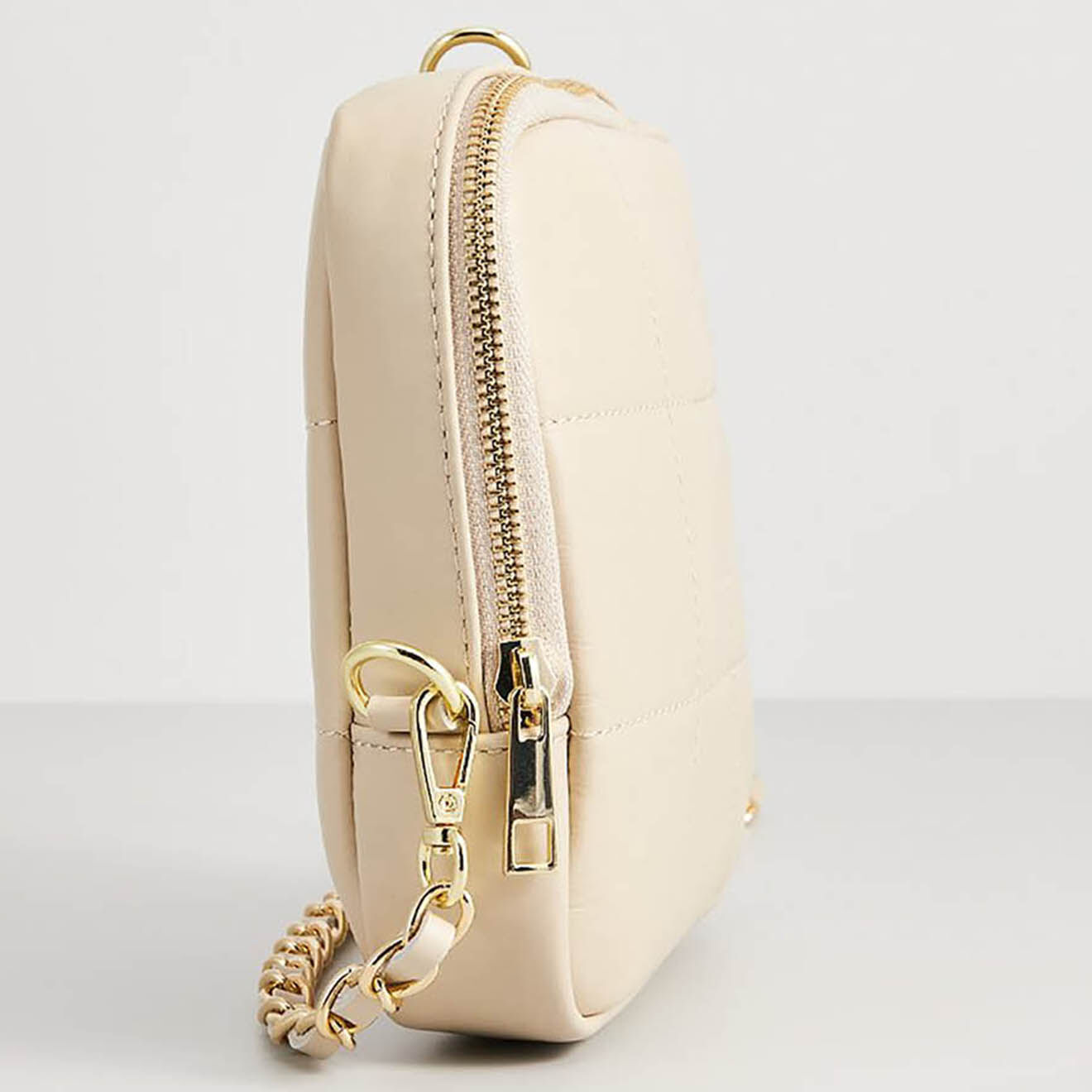 Christian Laurier Sac bandoulière en Cuir Naya nude - 18x18x5 cm