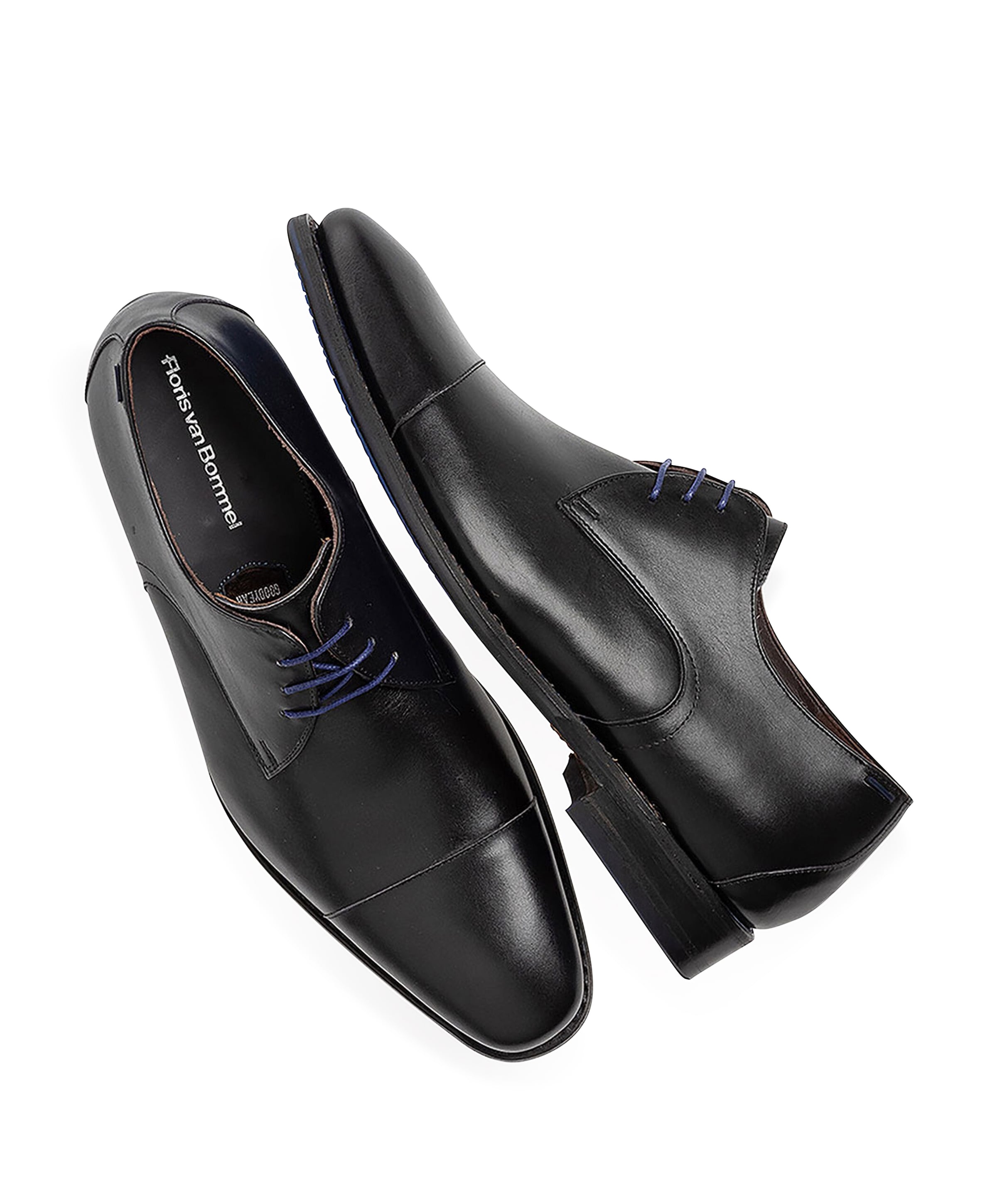 Floris van Bommel heren veterschoenen zwart