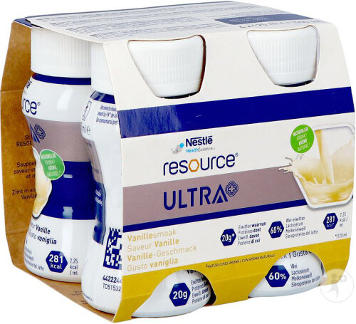 Resource Ultra+ Saveur Vanille 4x125ml