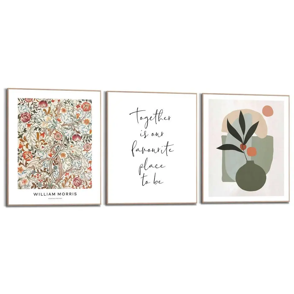 Set poster met lijst - William Morris - Bloemen