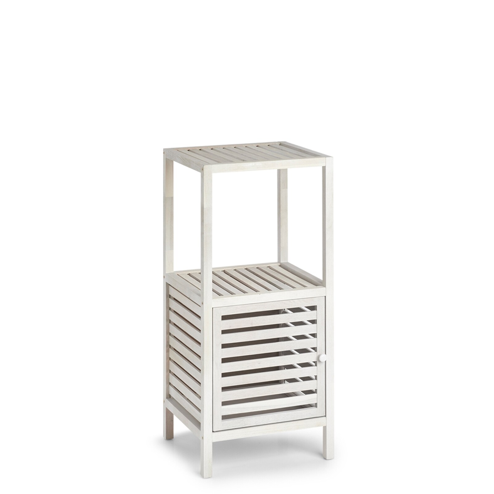 HTI-Living Badschrank mit Ablage, Walnussholz Natur, Weiß