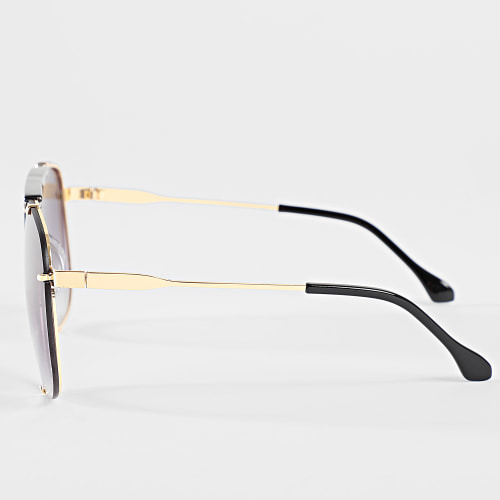 Lunettes De Soleil Doré Noir Dégradé