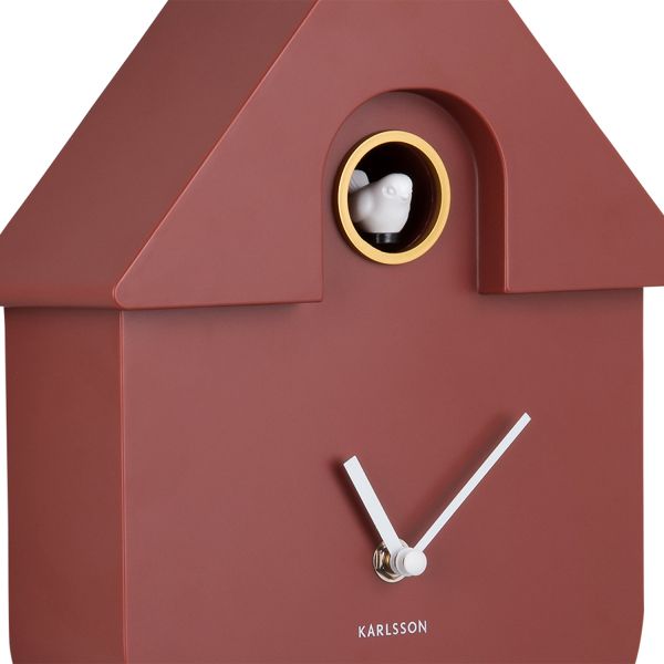 Karlsson Modern Cuckoo Wandklok - Rood