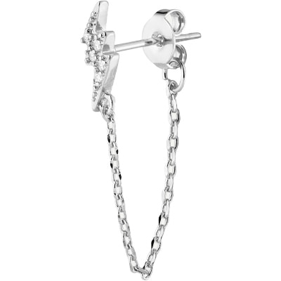 Boucle d'oreille - Stormy Earing - Laiton plaqué argent 10 microns