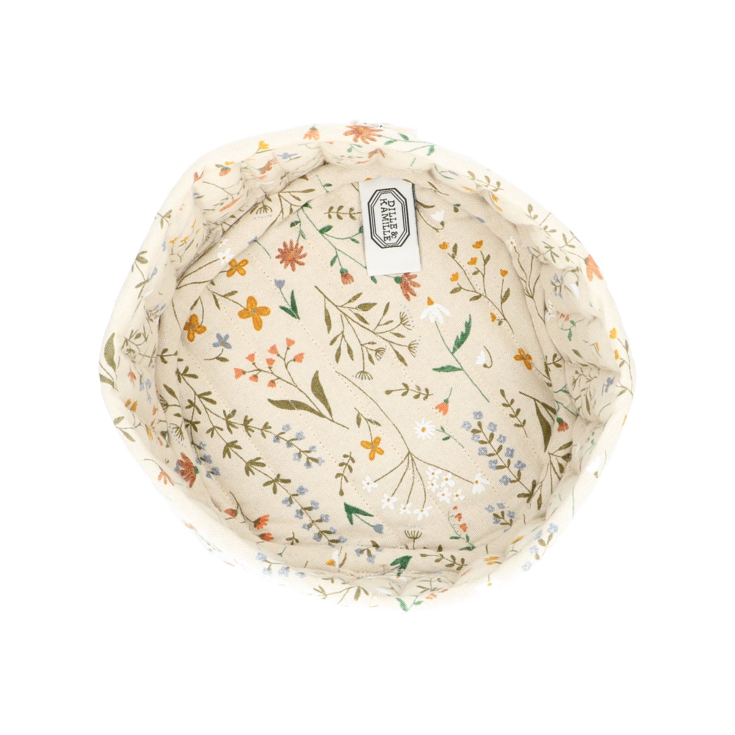 Broodmandje, GOTS bio-katoen, veldbloemen, 20 cm