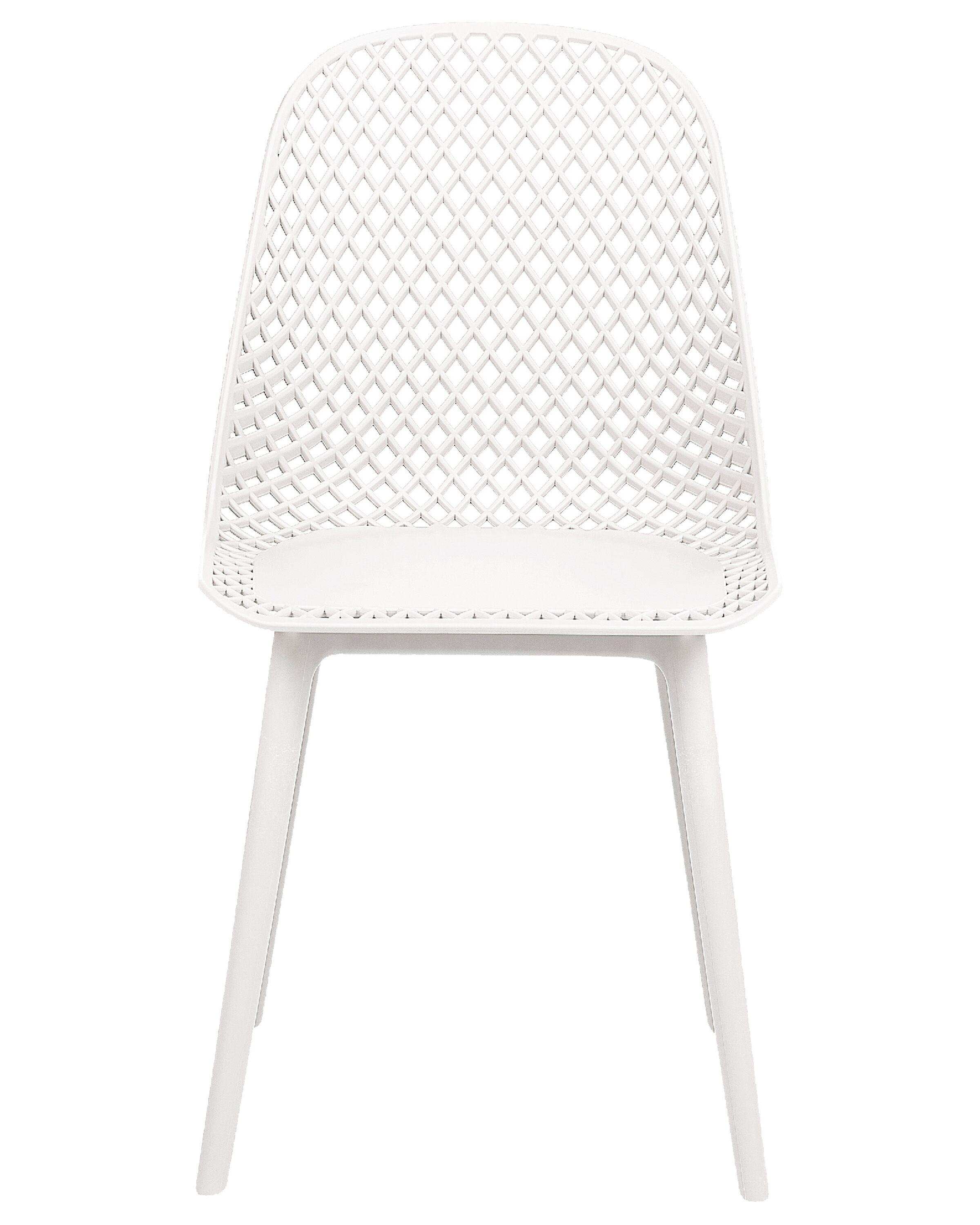 Set van 4 eetkamerstoelen EMORY Wit