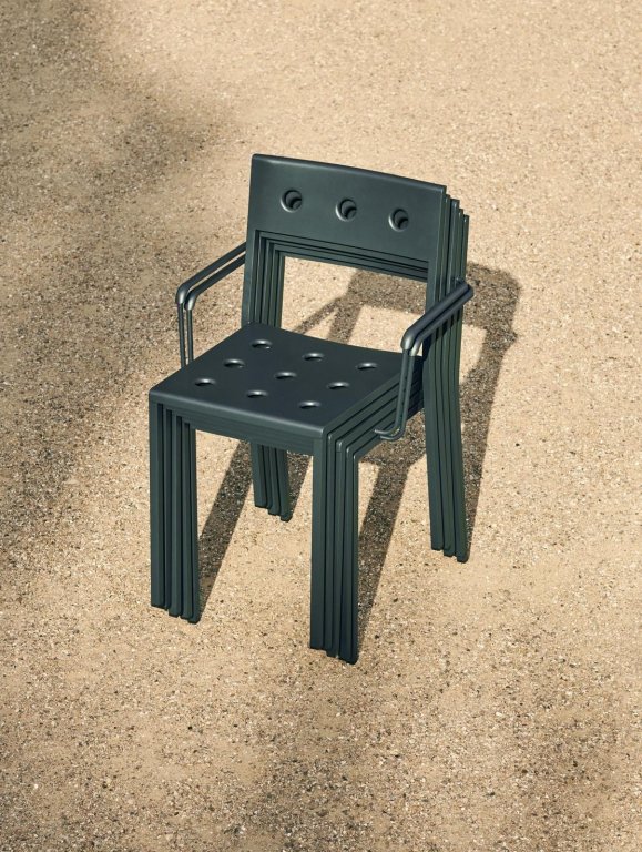 Hay Balcony tuinstoel met armleuning iron red