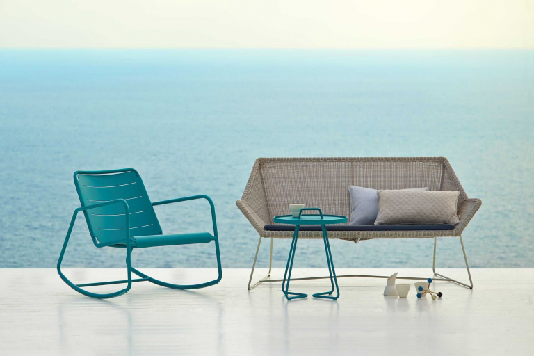 Cane-Line Breeze 2-zits loungebank light grey
