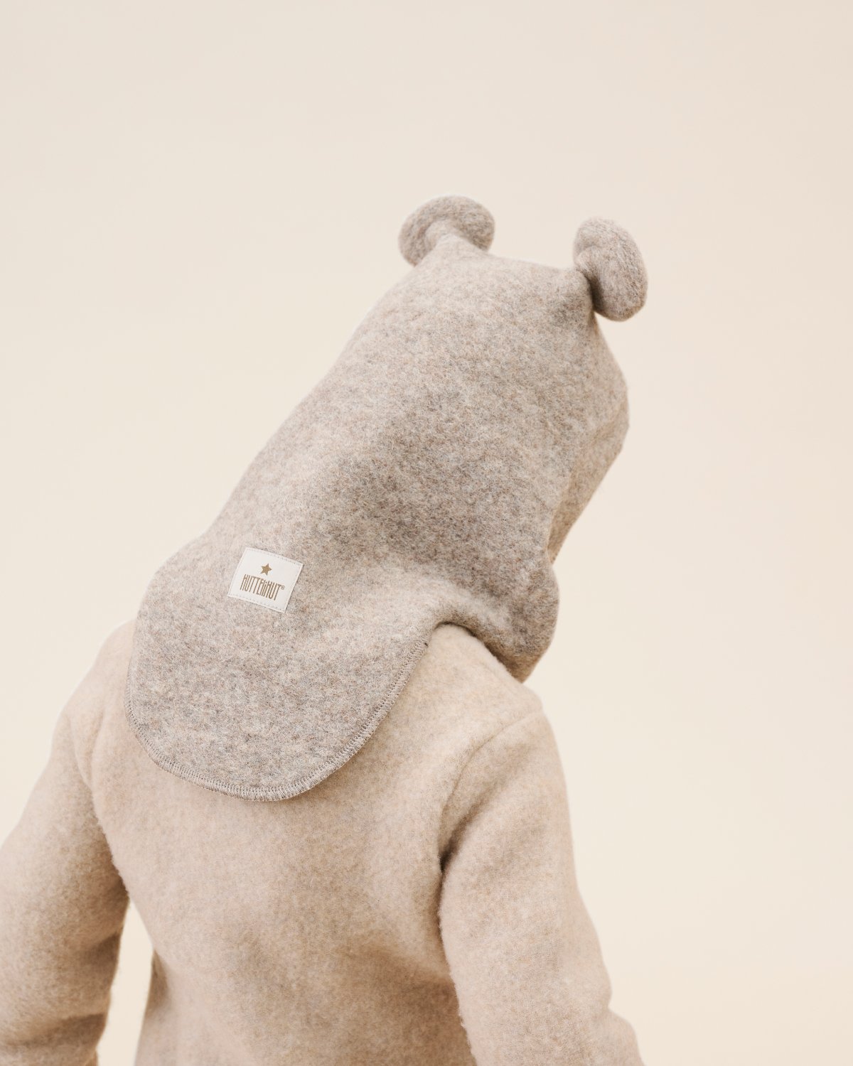 Balaclava Ull 2-lags – Bamseører, Børstet Ullfleece | Ears Wool