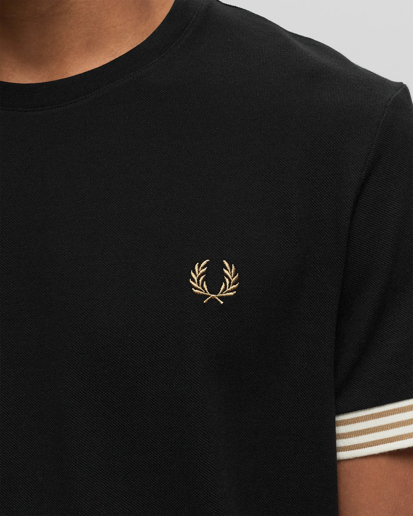 Fred Perry Striped Cuff T-Shirt