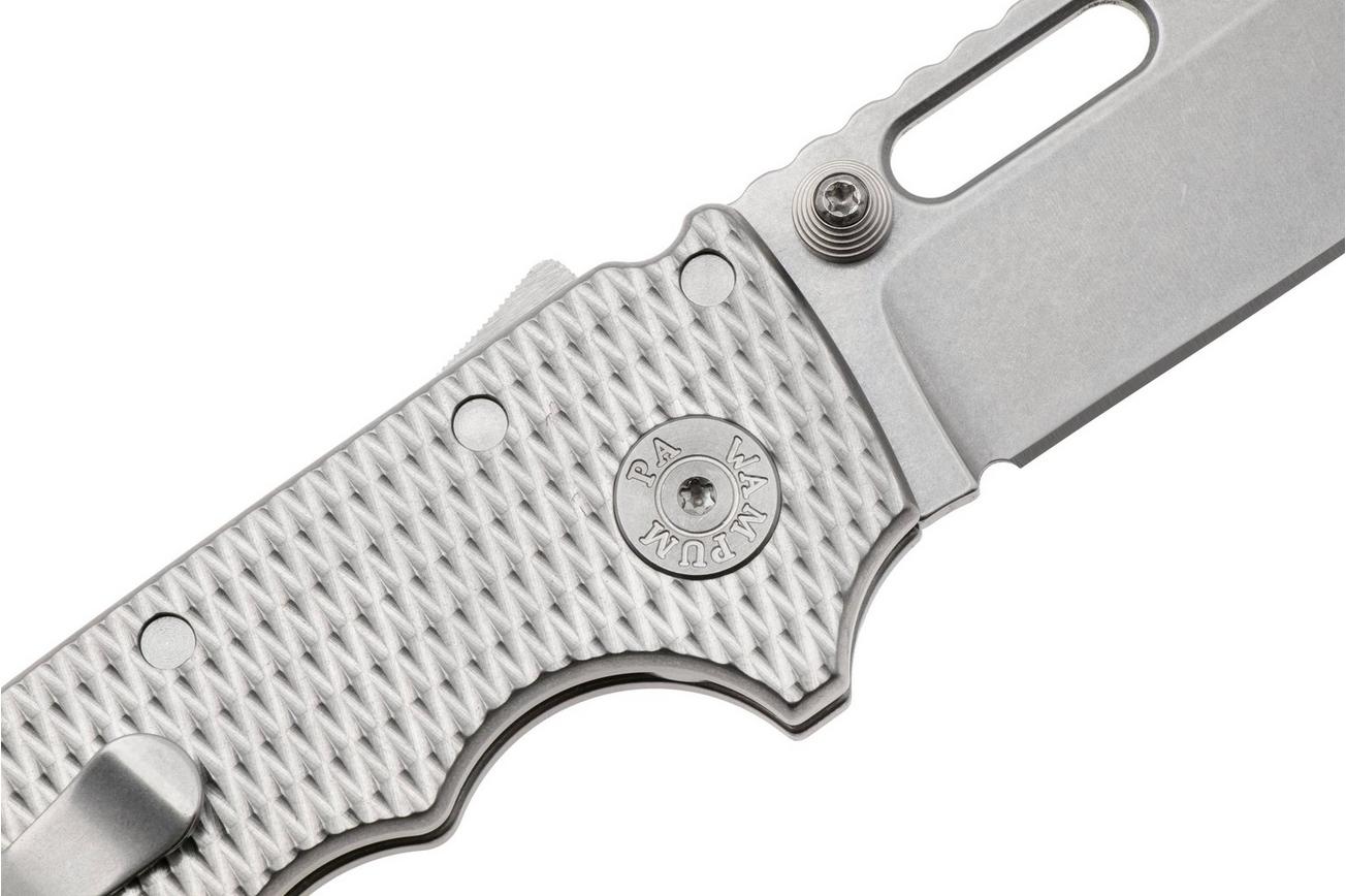 Demko Knives MG AD20S Shark-Lock, MagnaCut Clip Point MGAD20S-MAG-TXT-TI Milled Titanium, zakmes